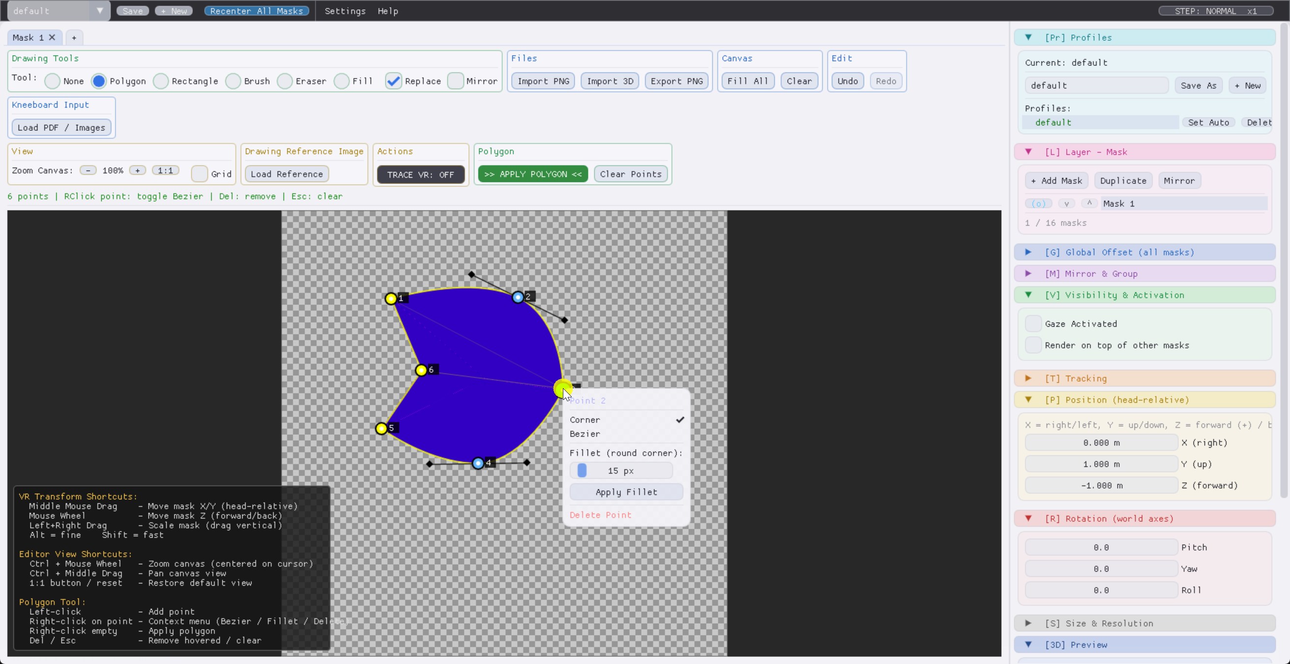 Mask Editor with polygon tool