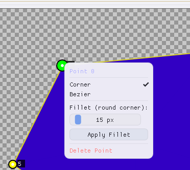 The per-vertex right-click context menu.