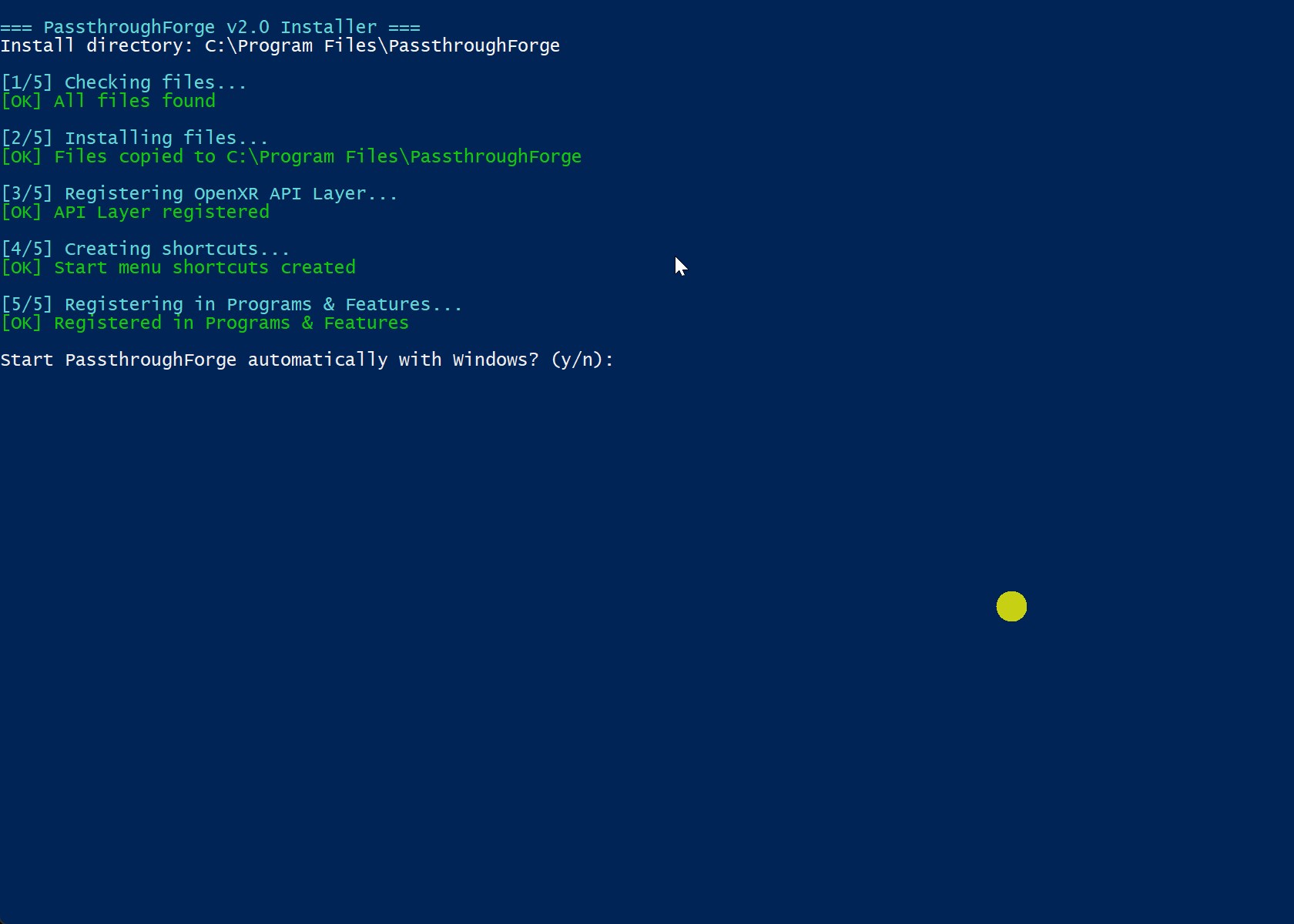 Windows UAC prompt asking permission to run install.ps1 as Administrator.