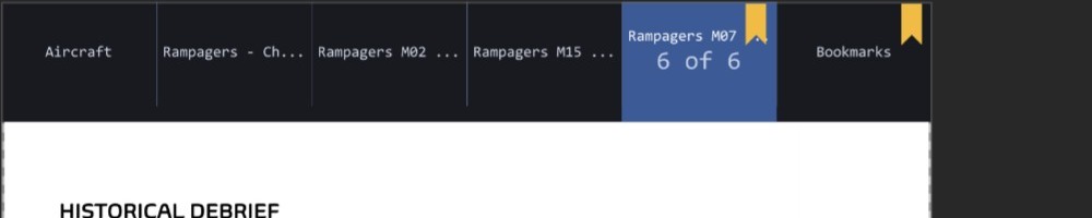 The tab strip after bookmarking a page: a yellow corner marks the tab and a Bookmarks tab has appeared.