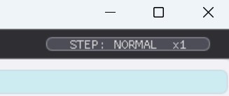 Step mode pill in three states: Normal, Fine, Coarse.