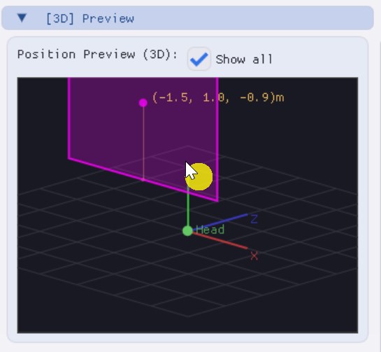 [3D] Preview wireframe of mask group around head pose.