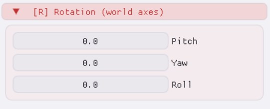 [R] Rotation (world axes)