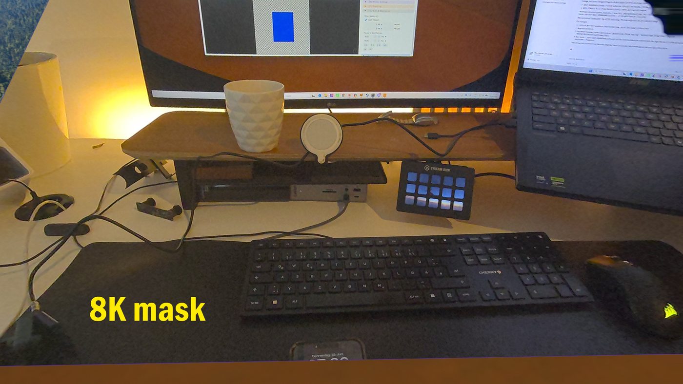An 8K-resolution mask - the finest edge, but heavier on the GPU.